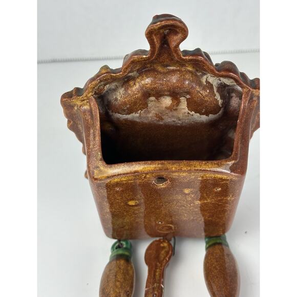 Vintage Cuckoo Clock With Bird Ceramic Wall Pocket Vase 16.5" - Picture 5 of 6